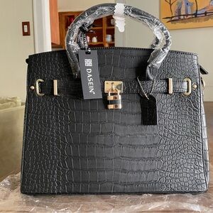 Dasein vegan leather croc satchel
